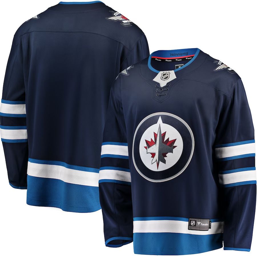 Men Winnipeg Jets Fanatics Branded Blue Breakaway Home NHL Jersey->winnipeg jets->NHL Jersey